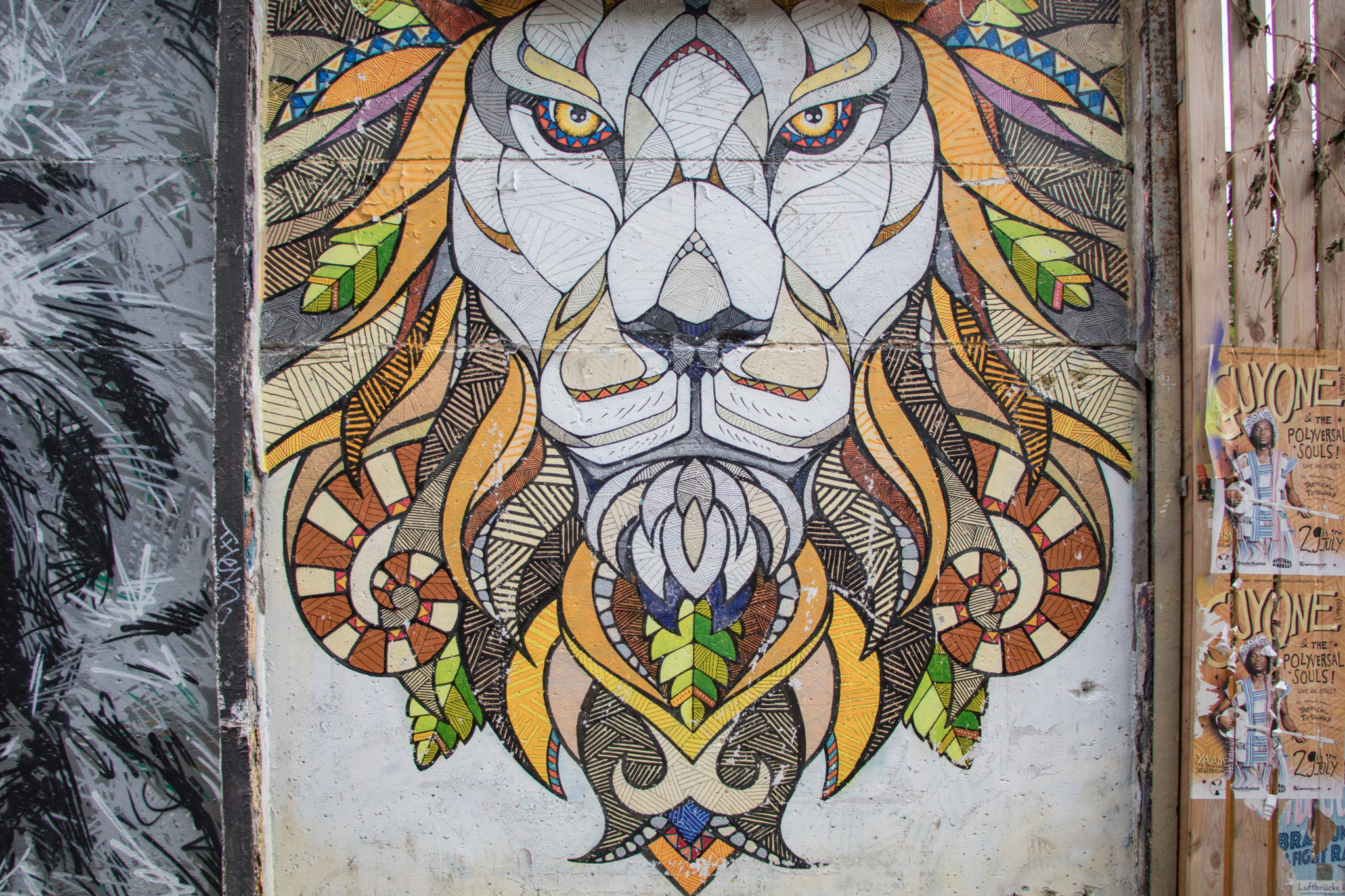 Berlin Yaam Streetart Löwe Andreas Preis