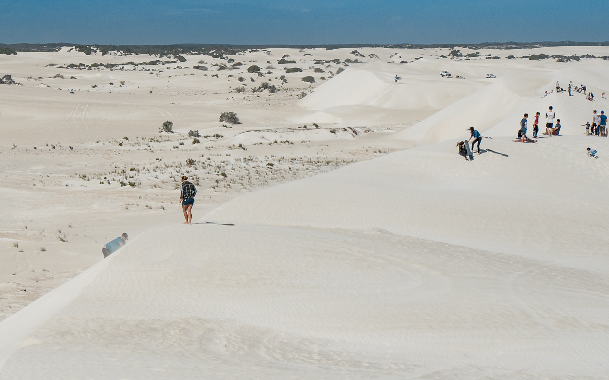 Action in Sanddünen Lancelin Westaustralien