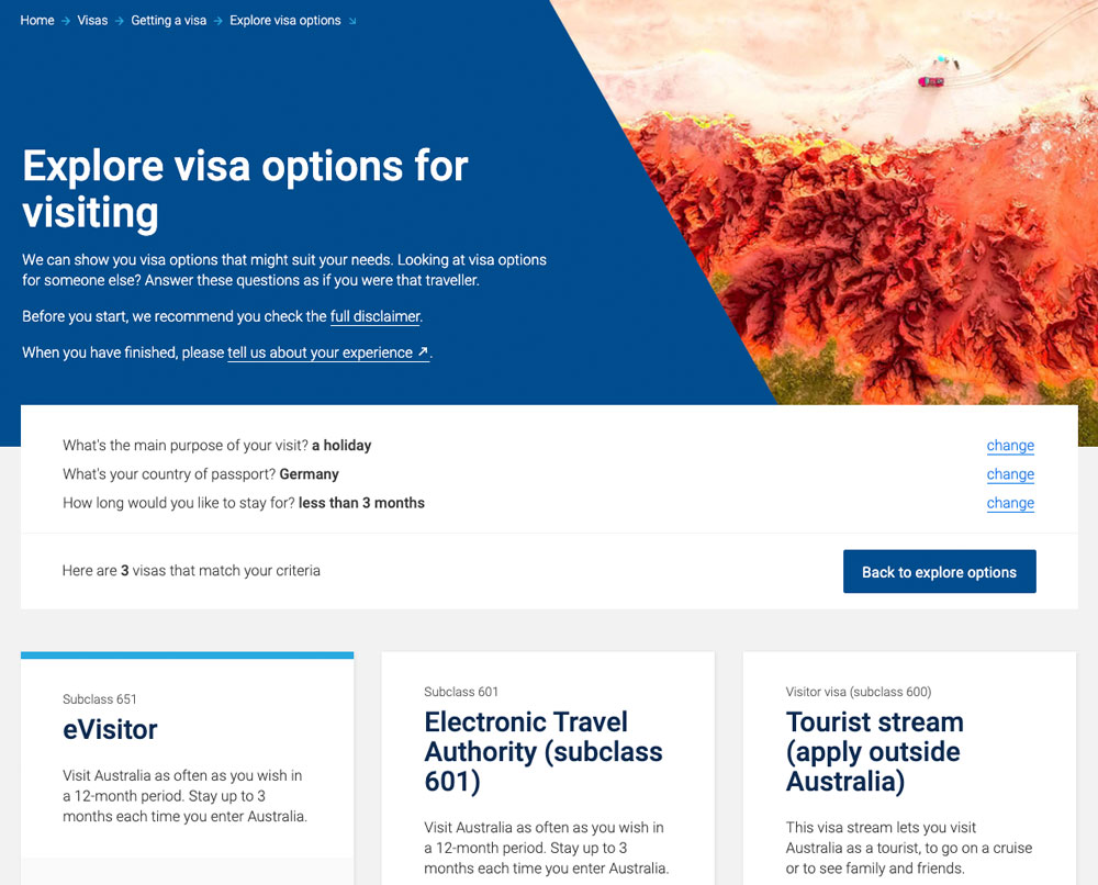 Australien Visum subclass 651 beantragen