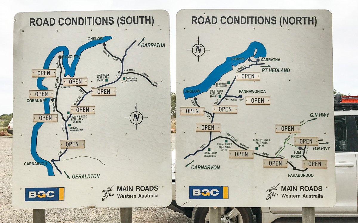 Infos über Straßenverhältnisse Westaustralien