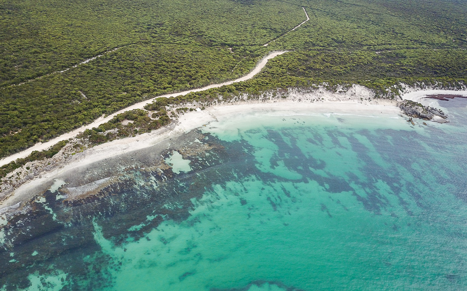 Vivonne Bay Kangaroo Island Luftaufnahme