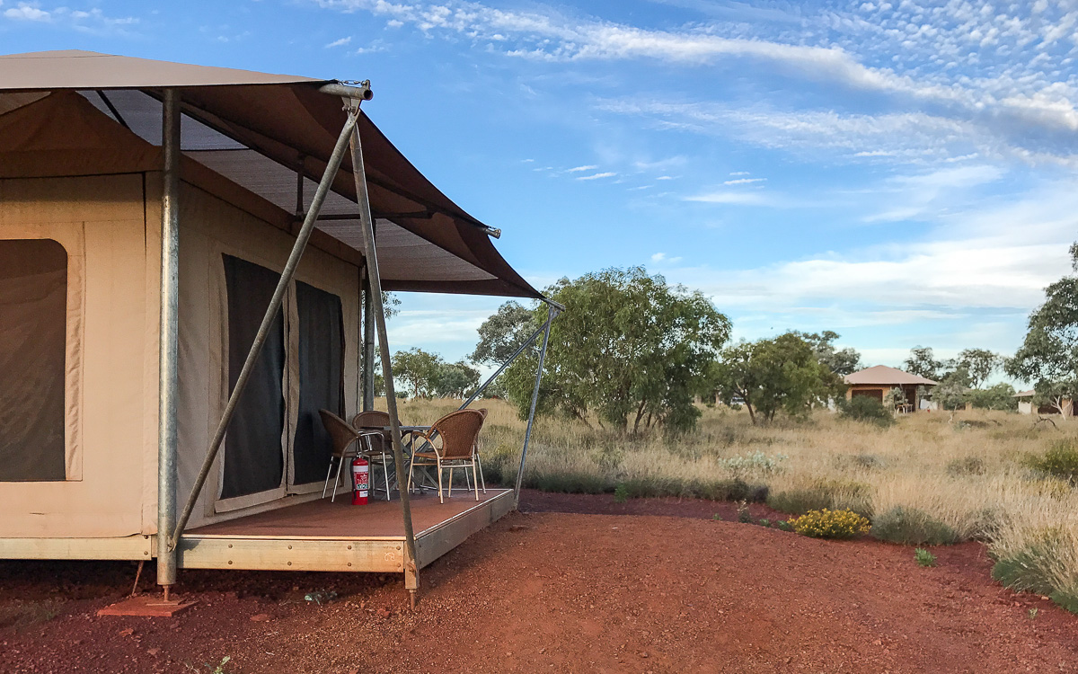 Karijini Eco Retreat unser Zelt