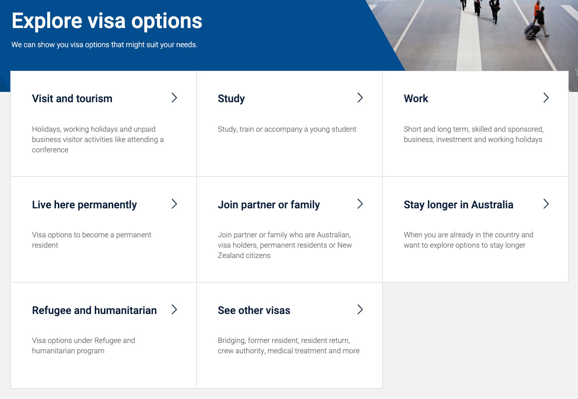 Australien Visum: Visa Finder nutzen
