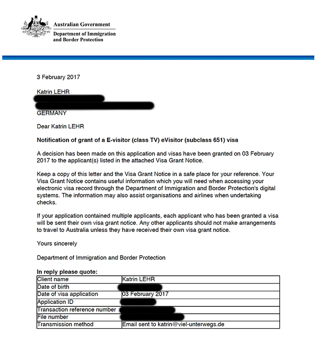 Visum für Australien: Die Genehmigung kommt per E-Mail