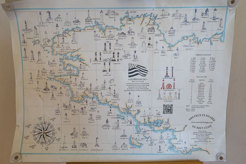 Leuchttürme Bretagne Karte