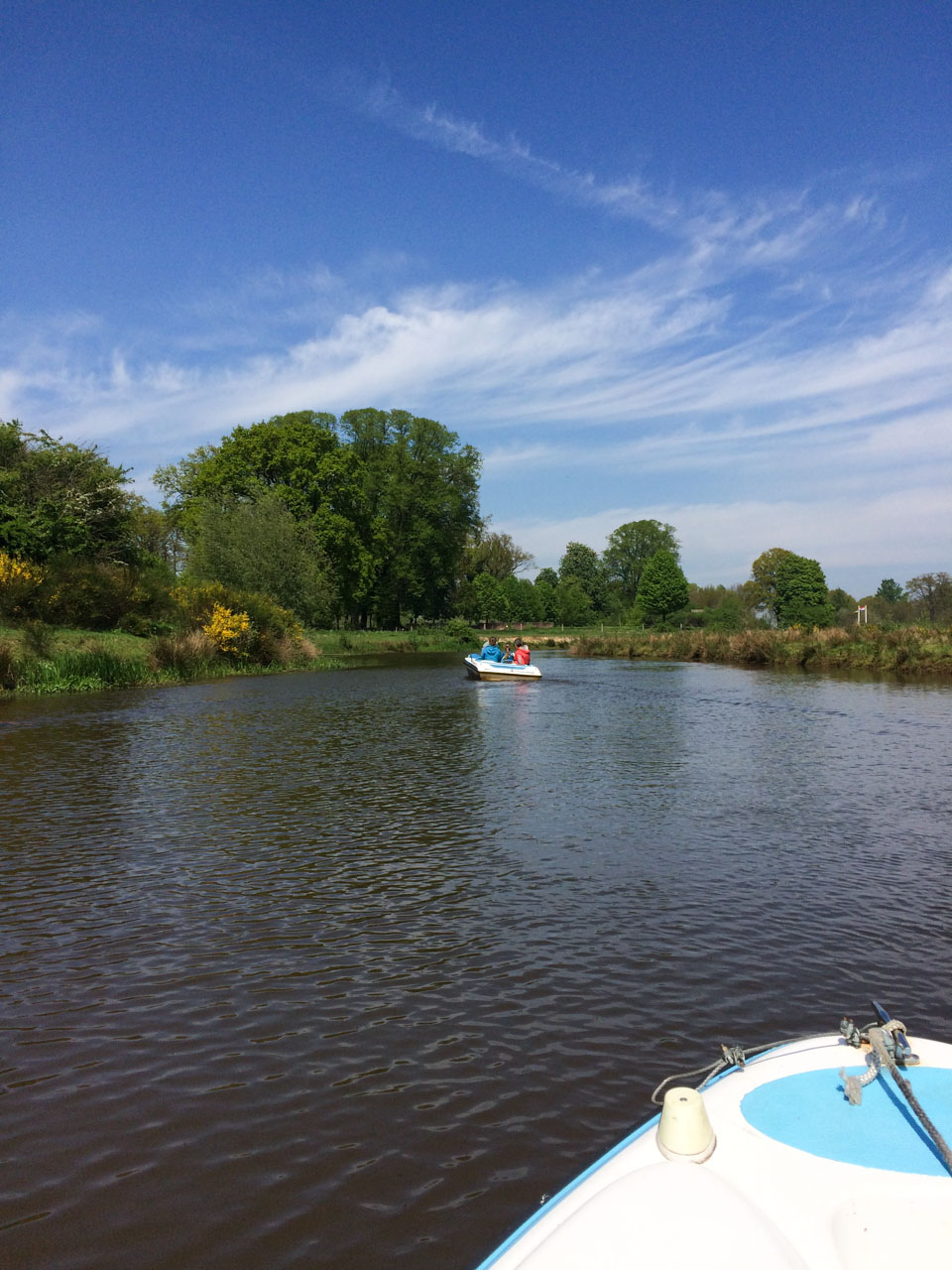 Holland Radtour Flüsterboot Kanal