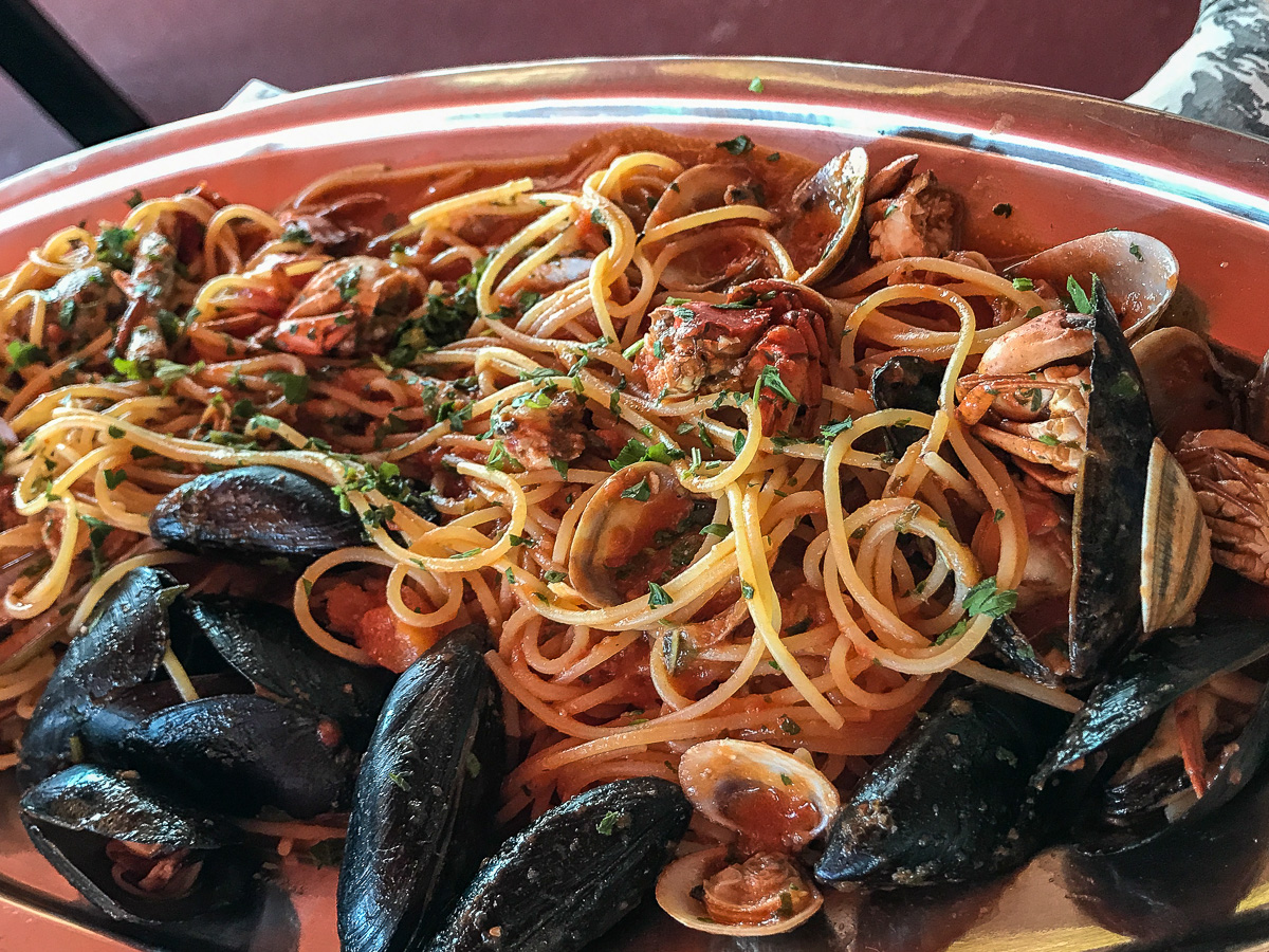 Essen Sardinien Spaghetti mit Muscheln