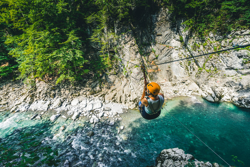 Bregenzerwald Hochseilgarten Abseilen