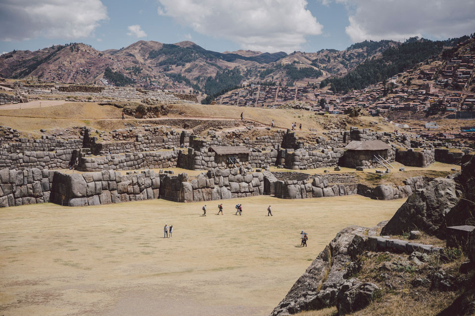 Sacsayhuama Inka Ausgrabungsstätte in Cusco