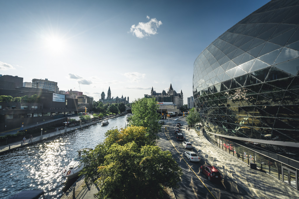 Ottawa Rideau Canal Blick auf Parlament