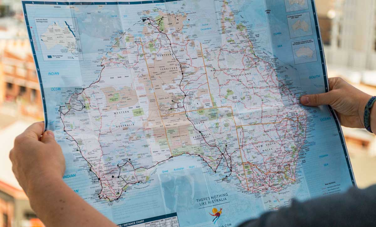 Australien Route 3 Monate Karte