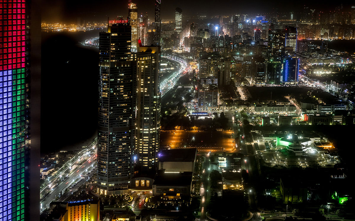 Ausblick Observation Deck at 300 auf Abu Dhabi