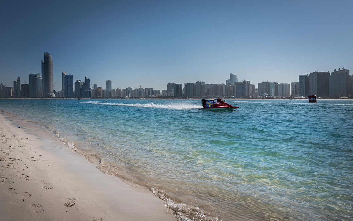 Aussicht Abu Dhabi Skyline Heritage Village