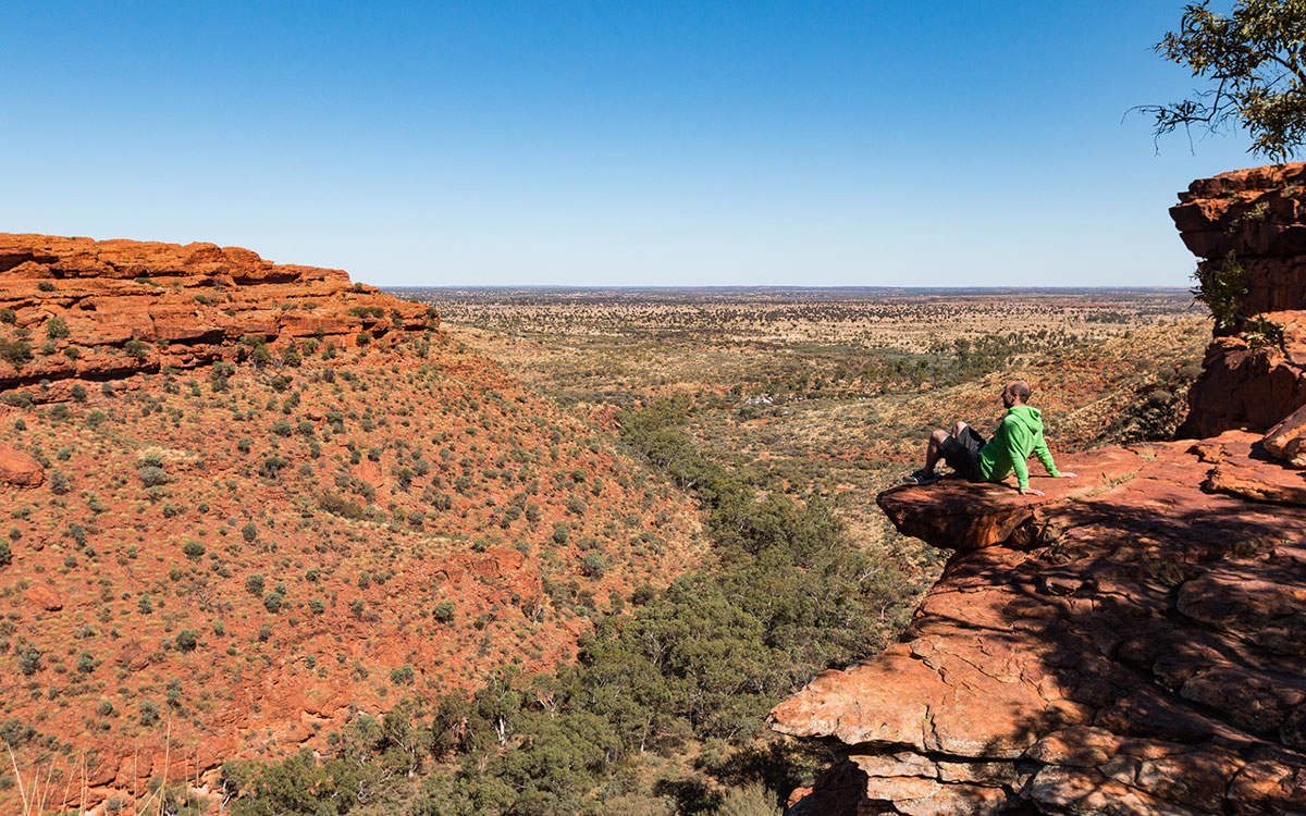 Kings Canyon Rim Walk Blick in Schlucht