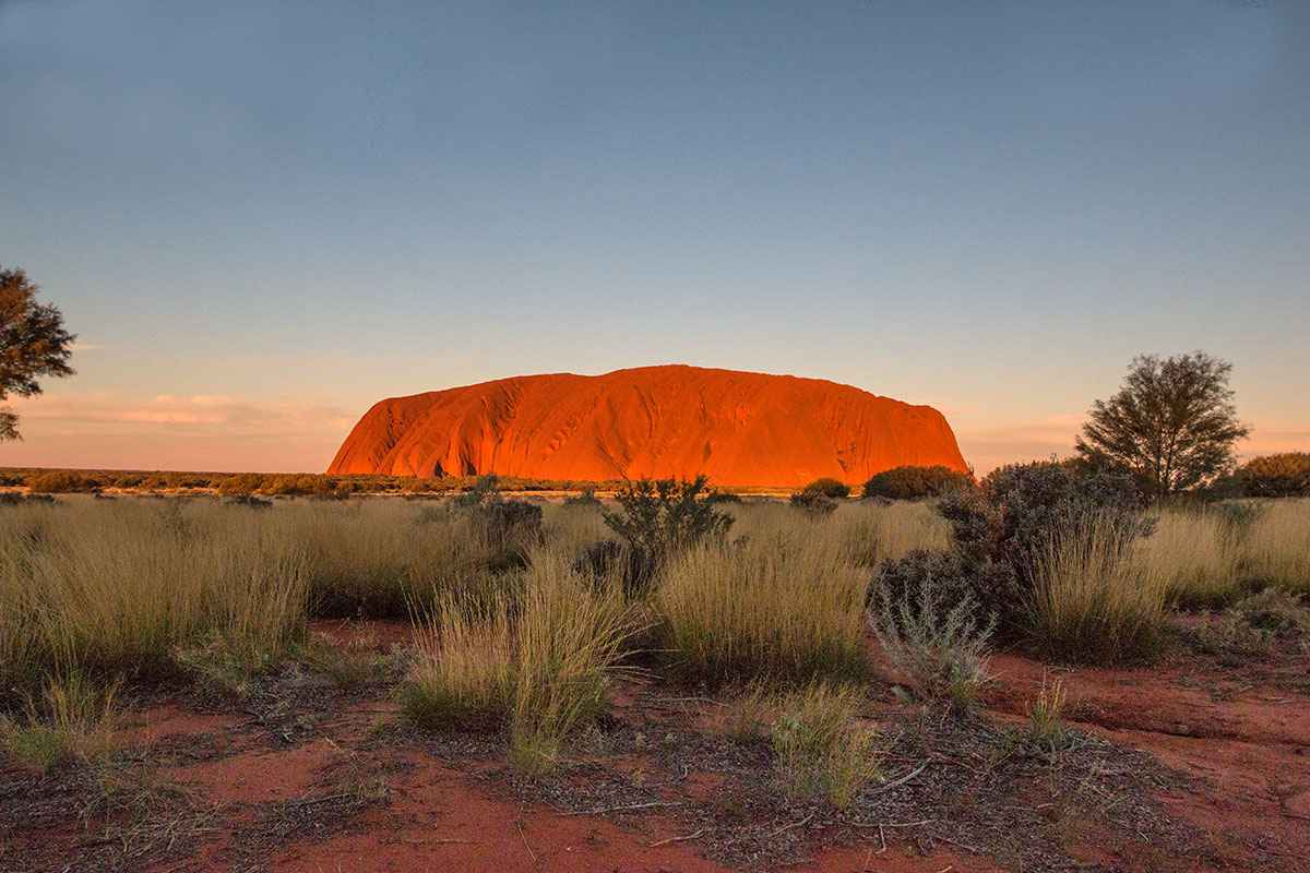 Sonnenuntergang am Uluru Australien