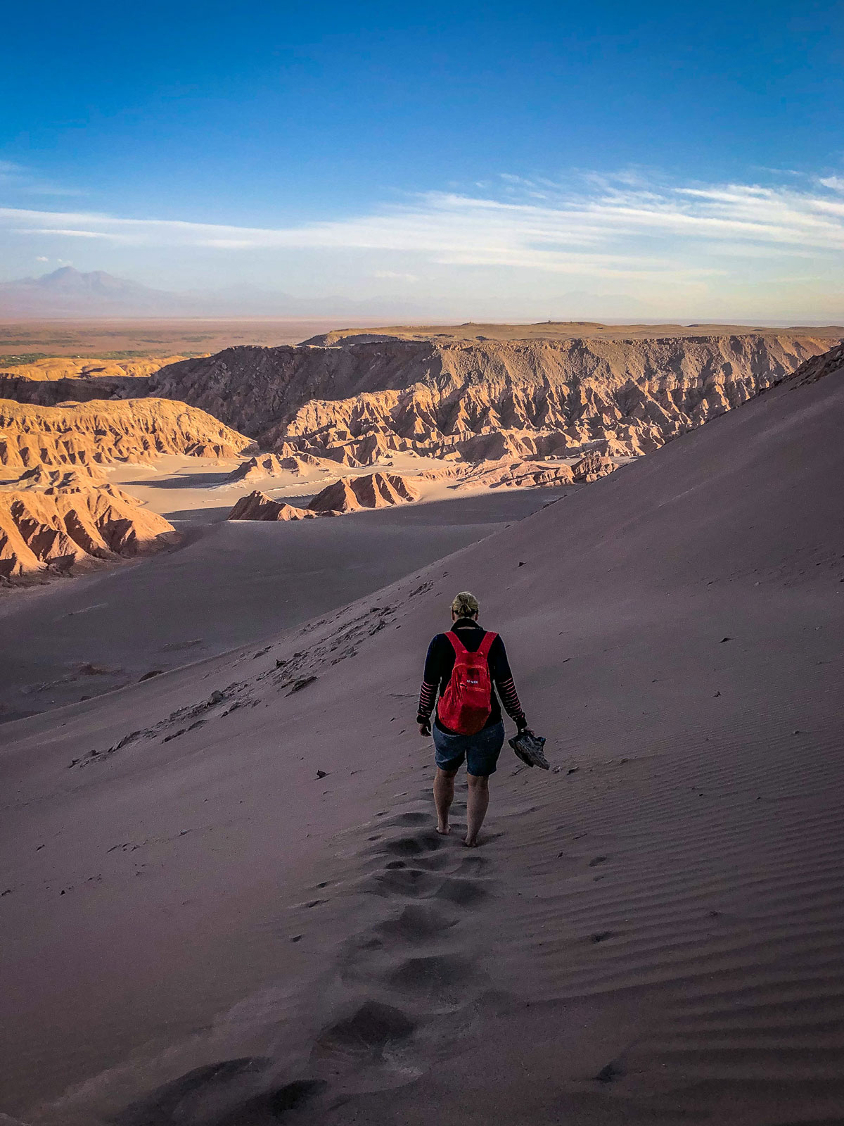 Sanddüne Barfuß Atacama