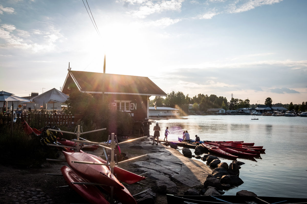 Kanu fahren Helsinki beim Café Regatta