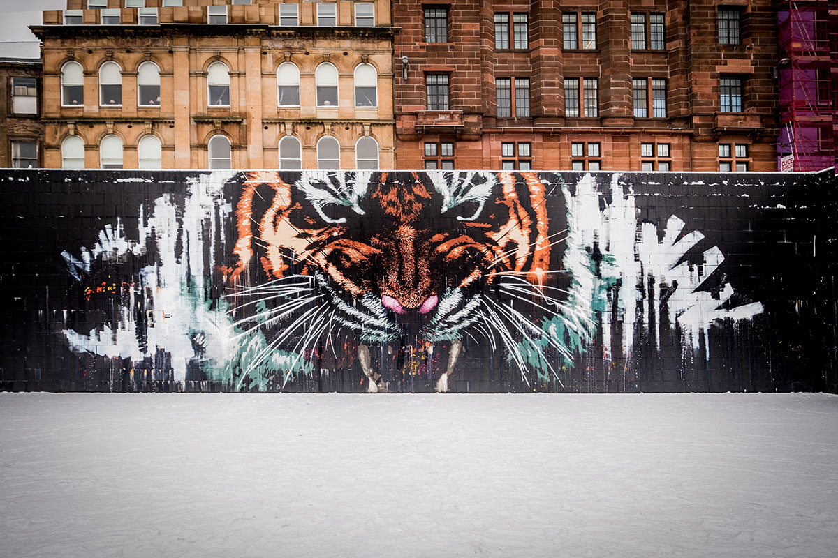 Glasgow Tiger Street Art