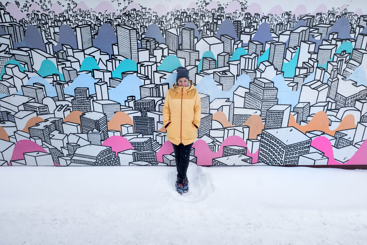 Street Art in Edmonton ist bunt