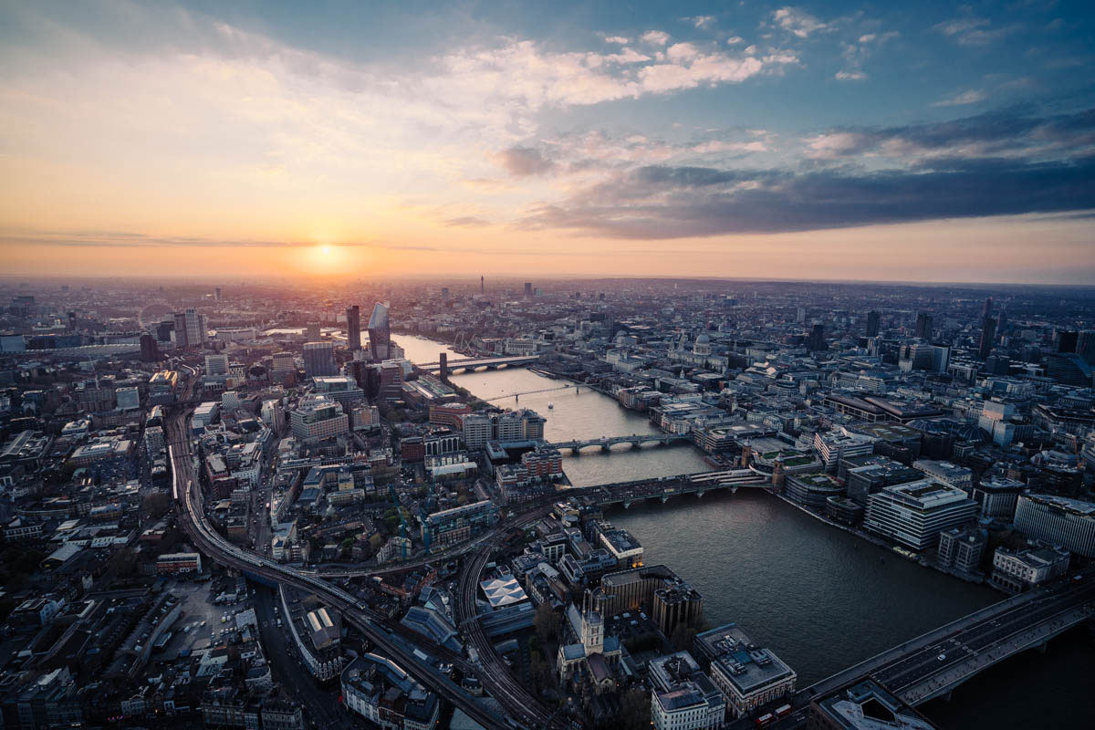 View from The Shard London Sonnenuntergang
