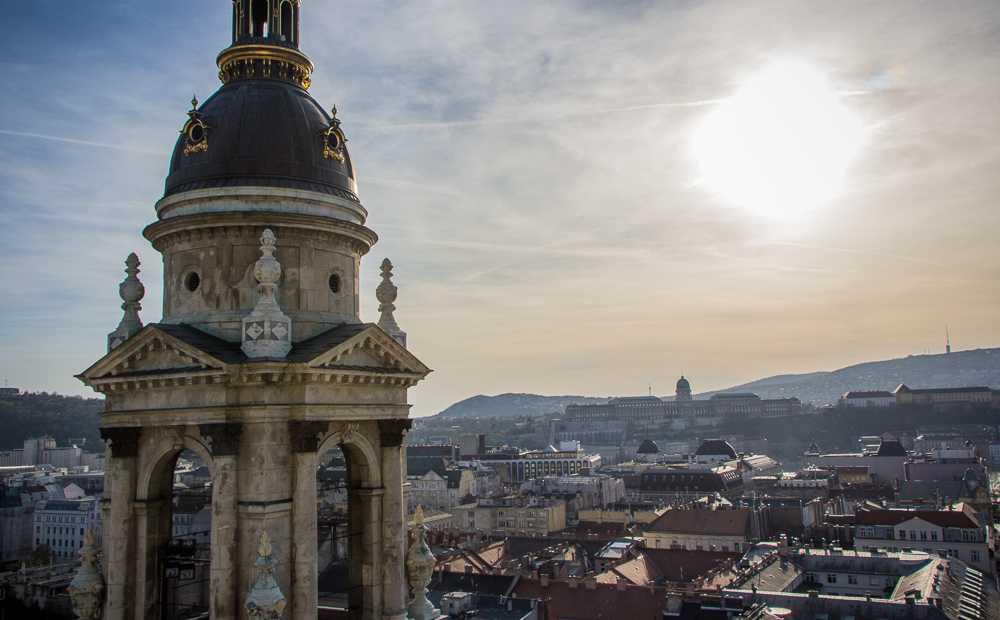 Sonnenuntergang Budapest Ausblick