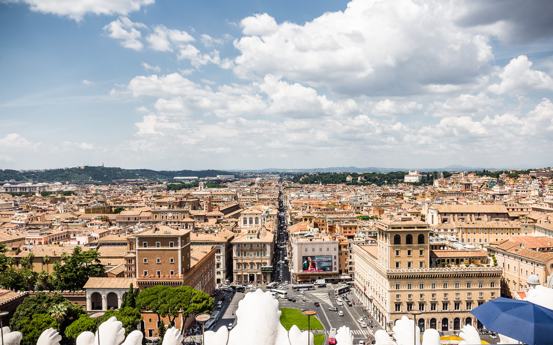 Ausblick Vittoriano in Rom
