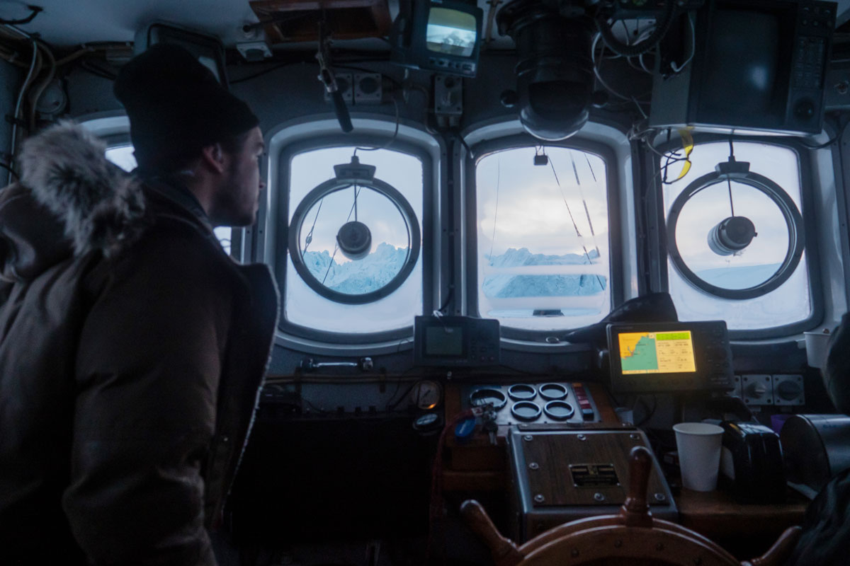 An Bord in der Dikskobucht