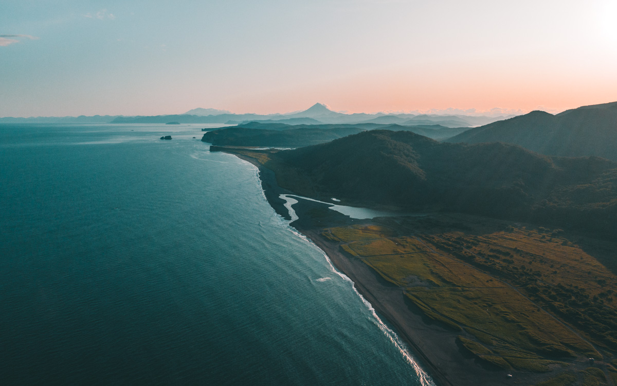 Schwarzer Khalaktyrsky Strand Kamtschatka
