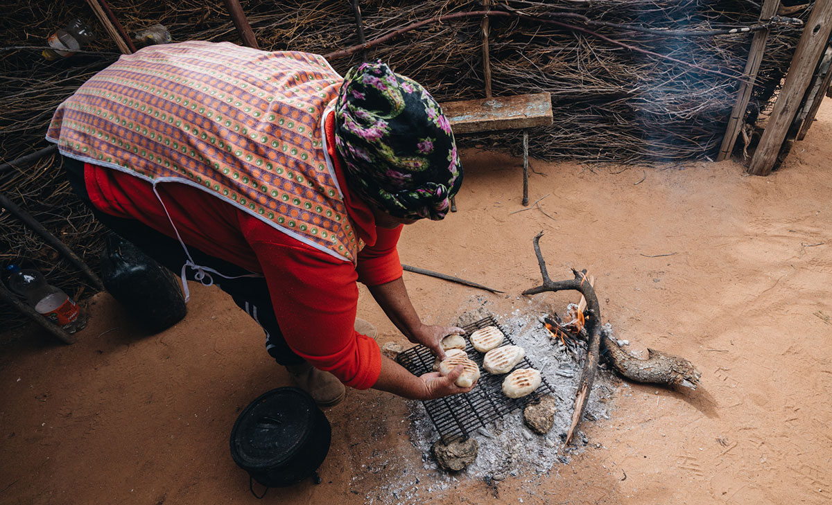 "Roosterkoek" - frische Brötchen von Oom Koos Bushman