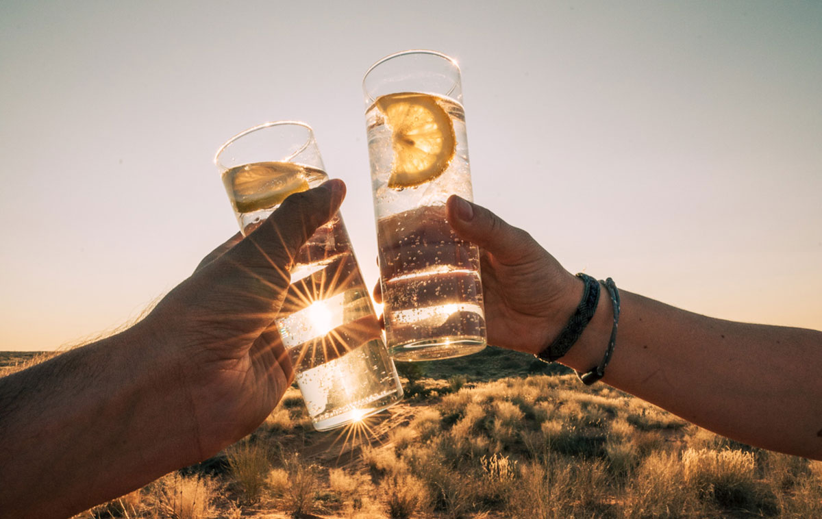 Kalahari Südafrika Sundowner