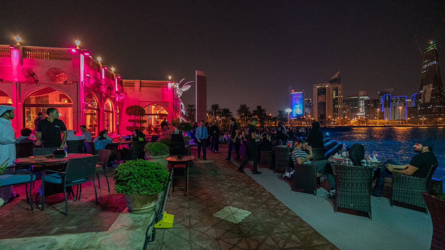 Schöne Aussichten beim Al Mourjan in Doha: Libanesisch essen