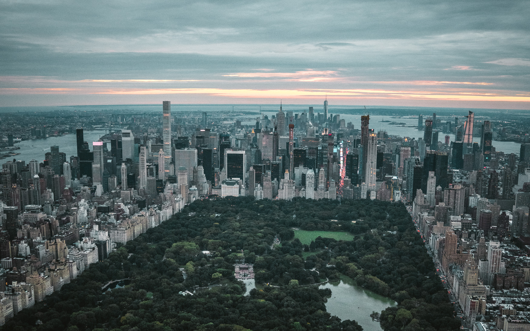 Central Park in New York beim Helikopter Rundflug