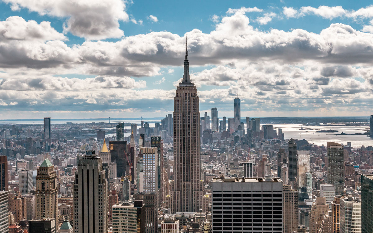 Blick Top of the Rock auf Empire State Buliding