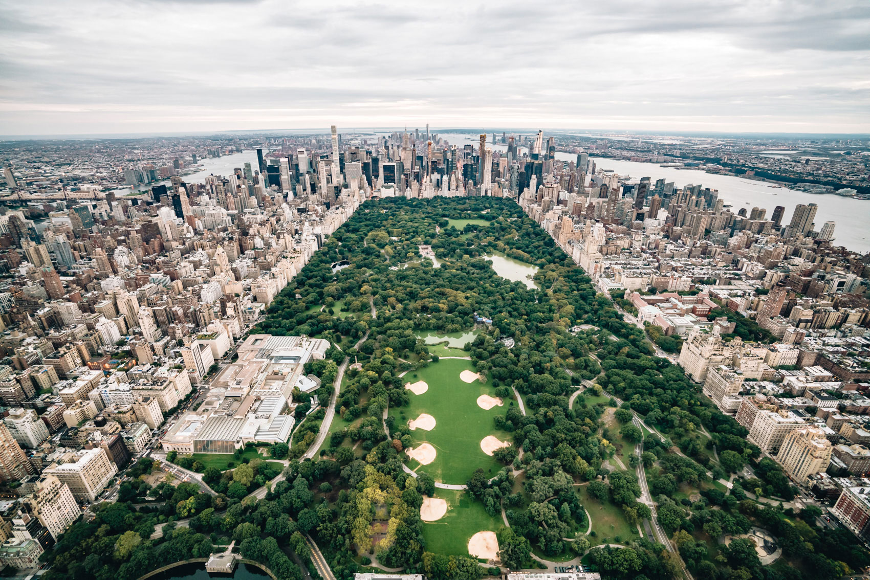 Central Park & Financial District beim Helikopterflug in New York