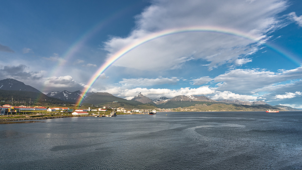 Regenbogen über Ushuaia, Feuerland
