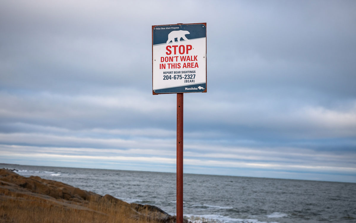 Churchill Eisbären Warnschild