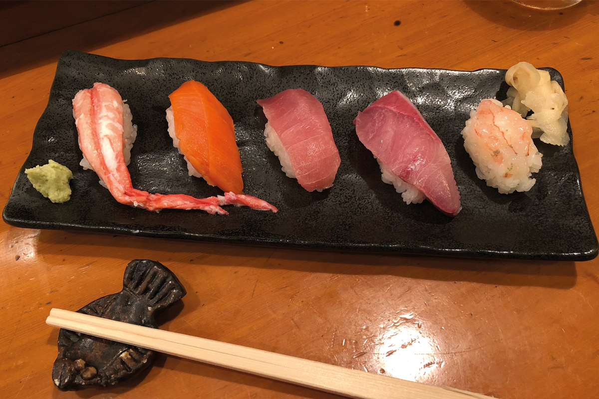 Nigiri Sushi mit Fisch