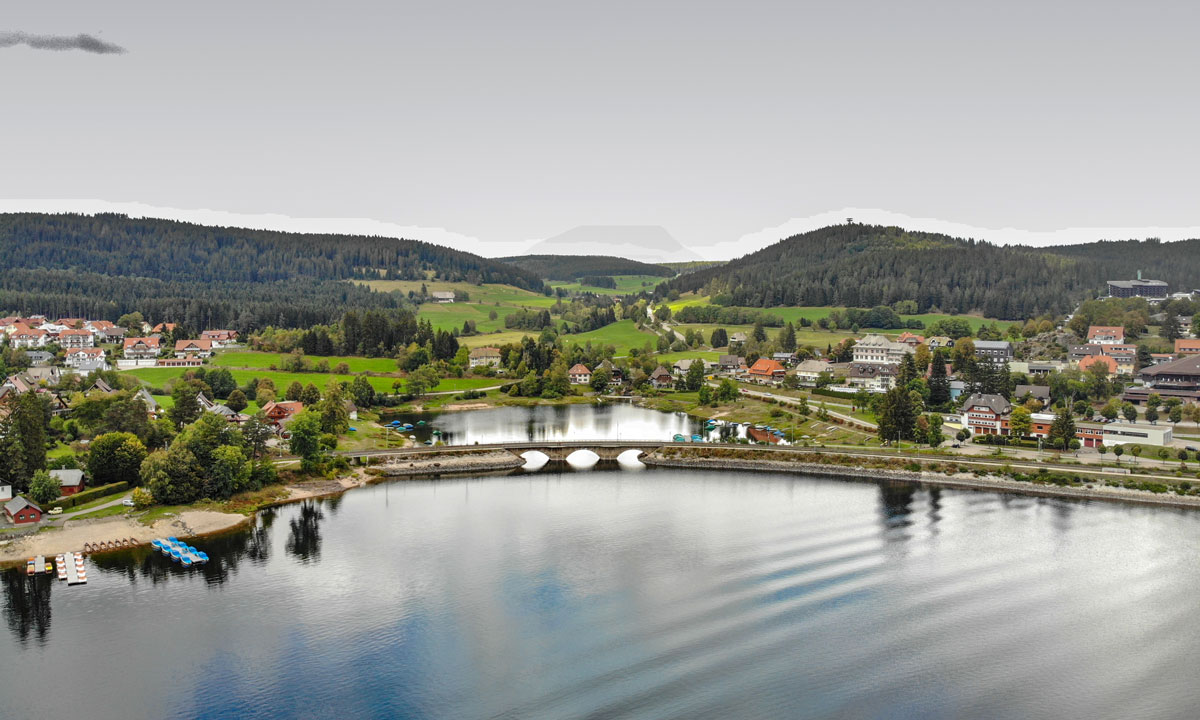 Luftaufnahme beim Schluchsee.