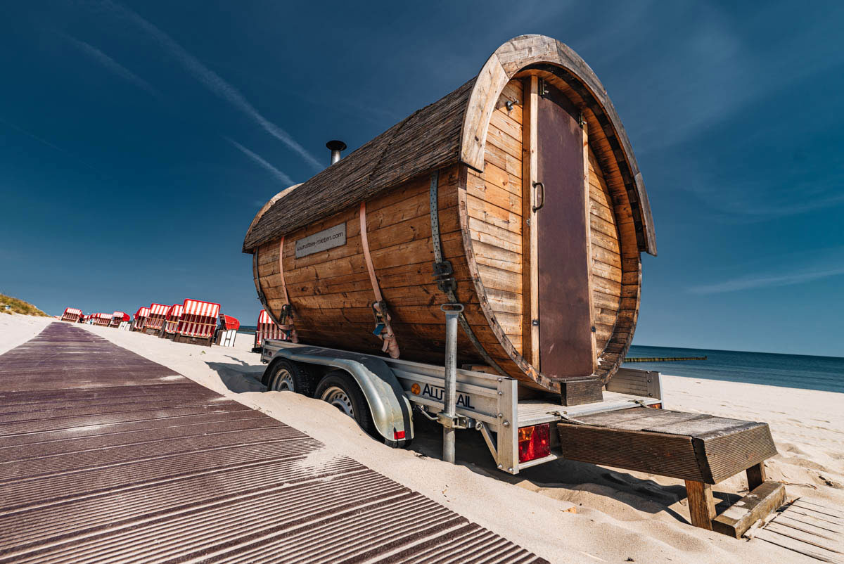Koserow Strand Saunafass mieten