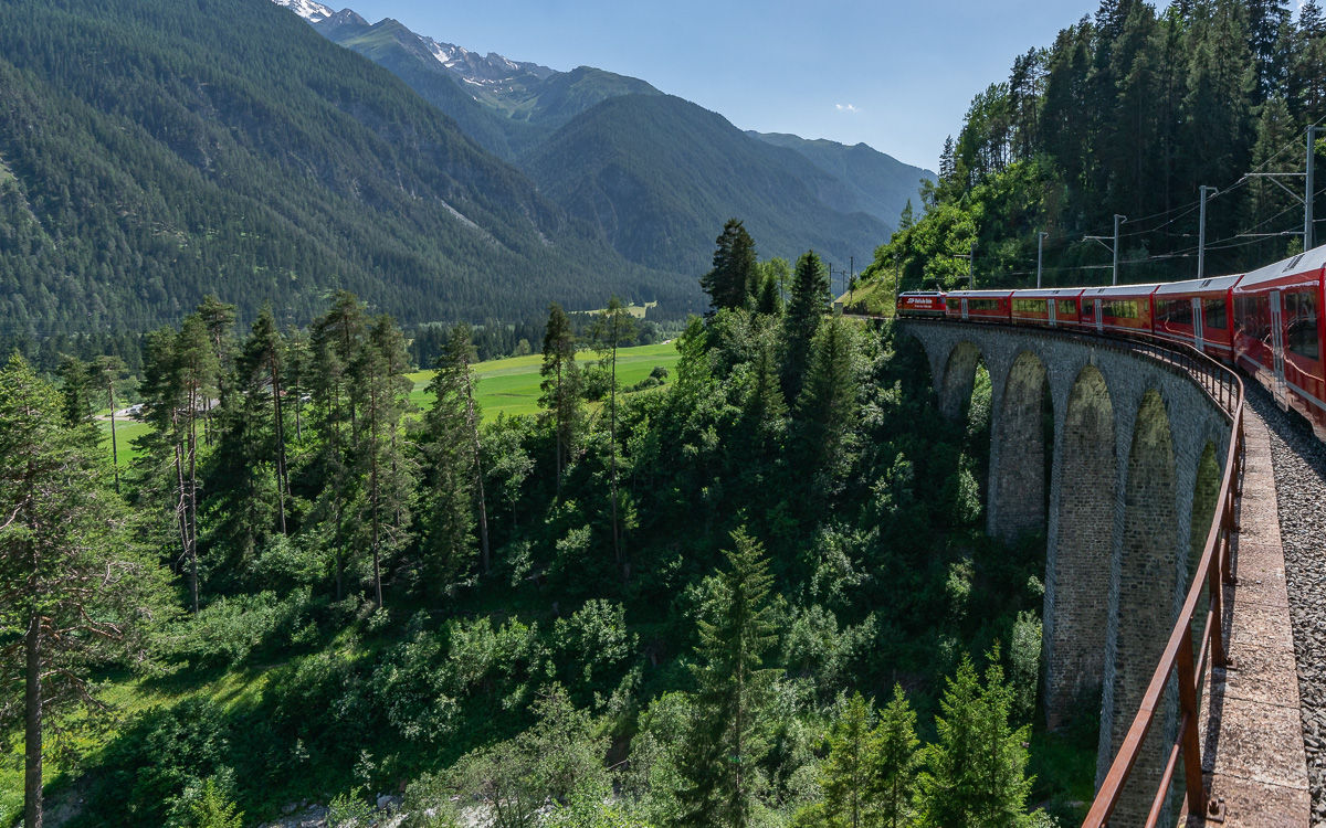 Landwasserviadukt Rückweg nach Chur.