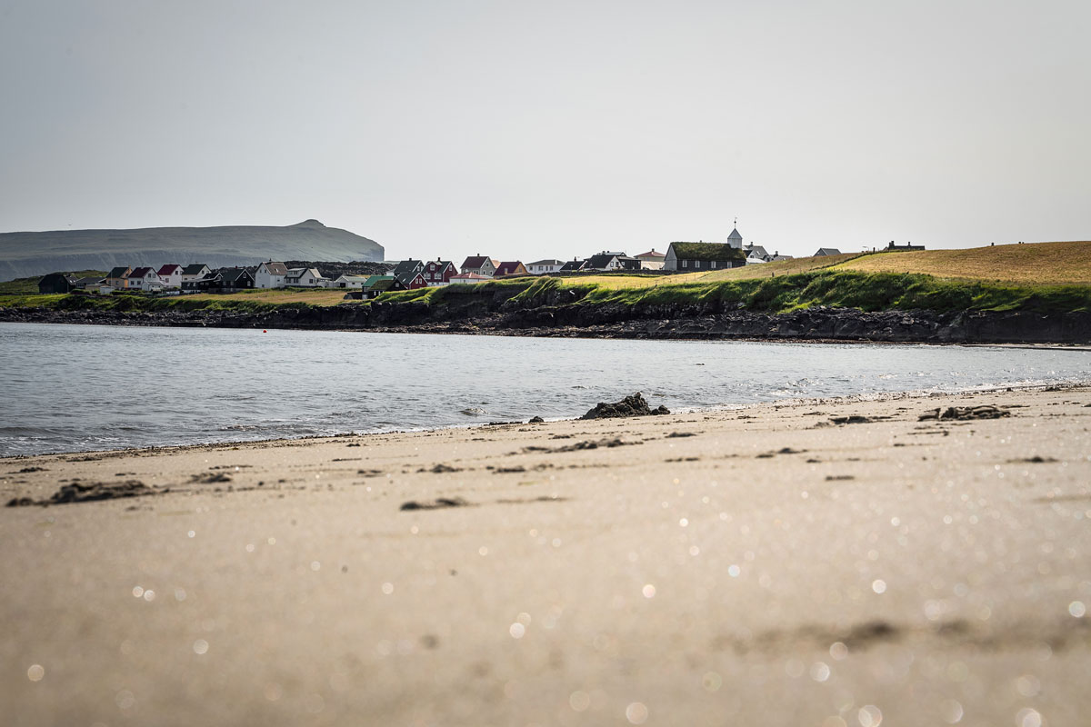 Sanddünen auf der Insel Sandoy Färöer