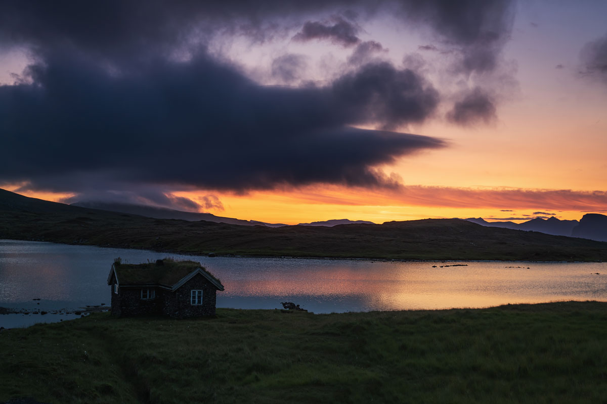 Sonnenuntergang Insel Sandoy (Färöer)