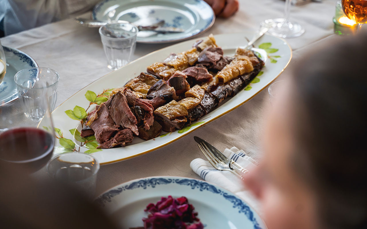 Lamm, der Klassiker der Färöer beim Heimablídni