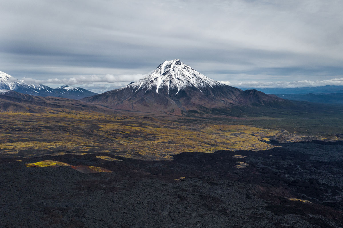 Lavafeld in Kamtschatka am Tolbatschik Vulkan