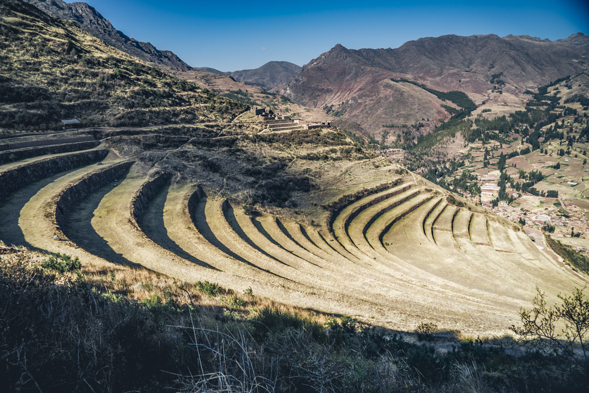 Terrassen von Pisac in Peru