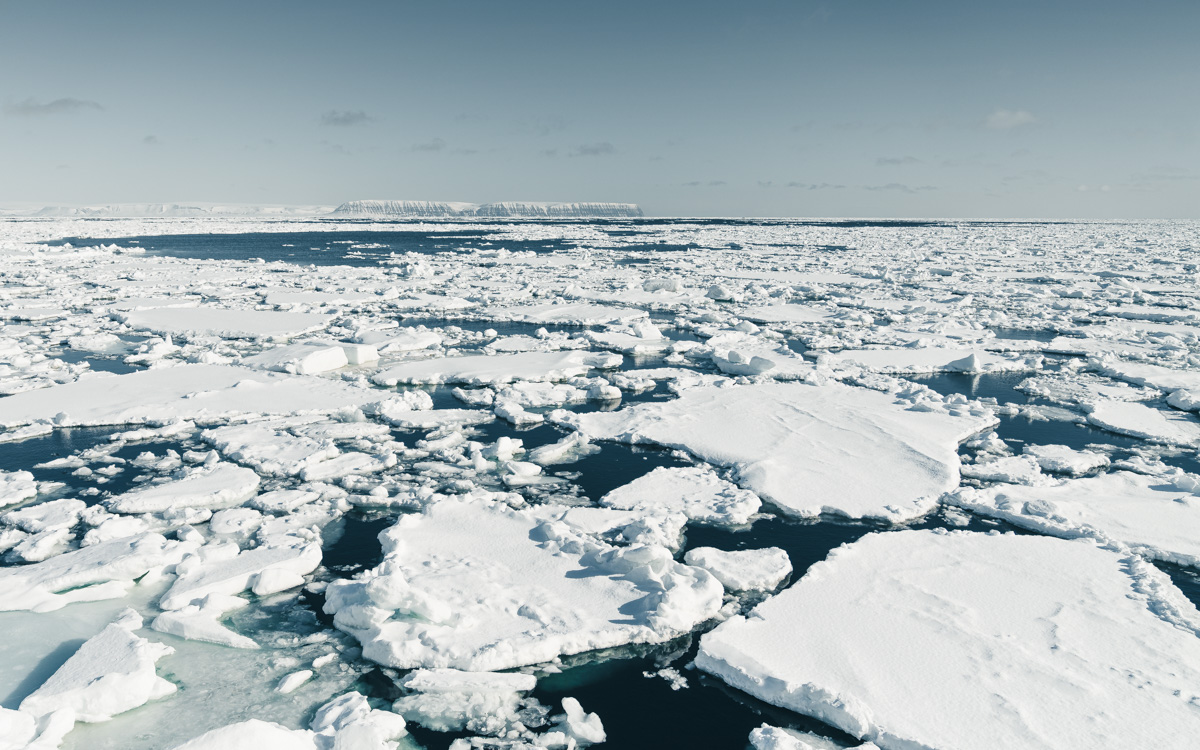 Packeis aufgebrochen Spitzbergen