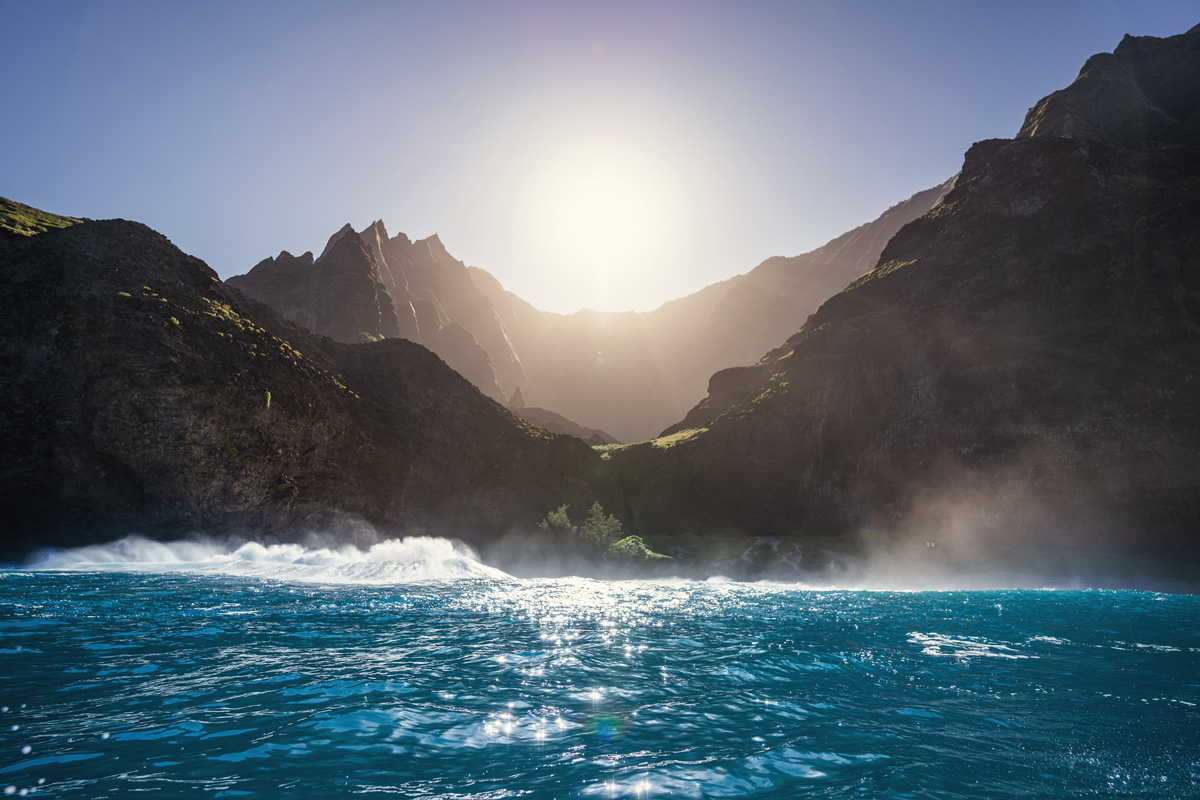 Na Pali Coast per Boot Kauai Island