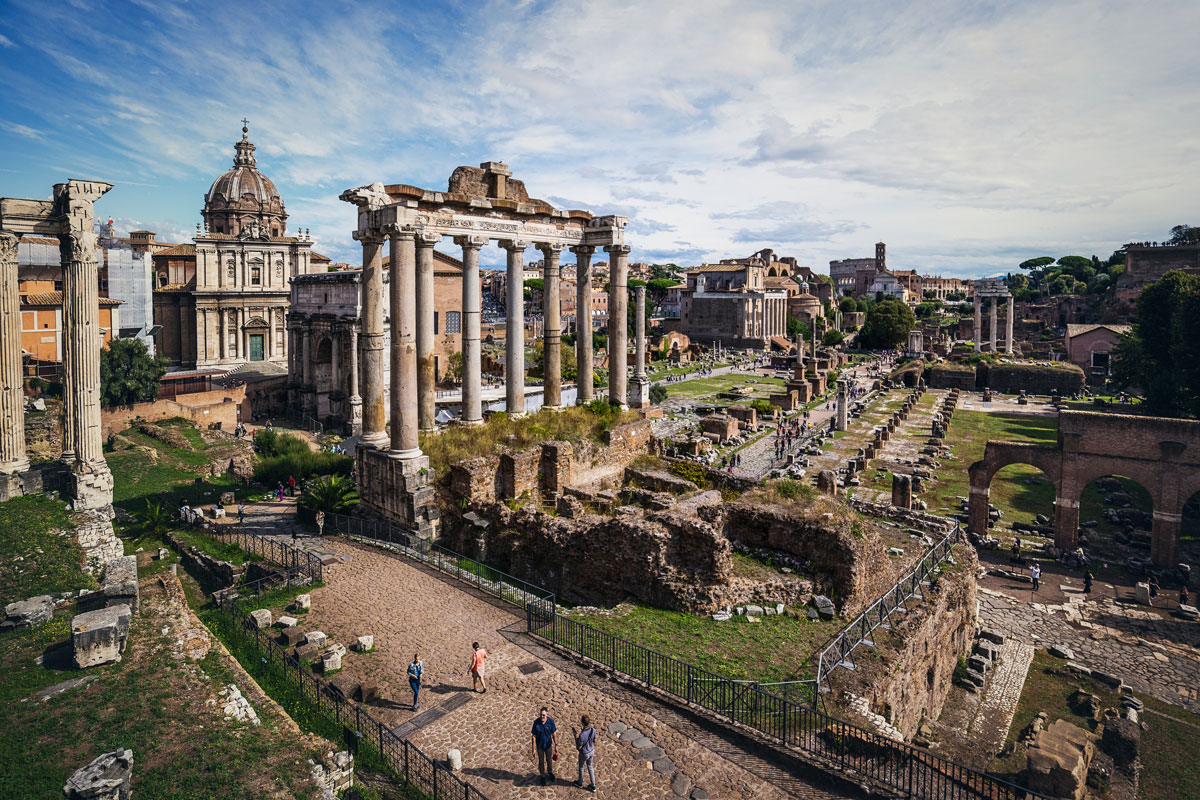 Blick vom Kapitolhügel über das Forum Romanum