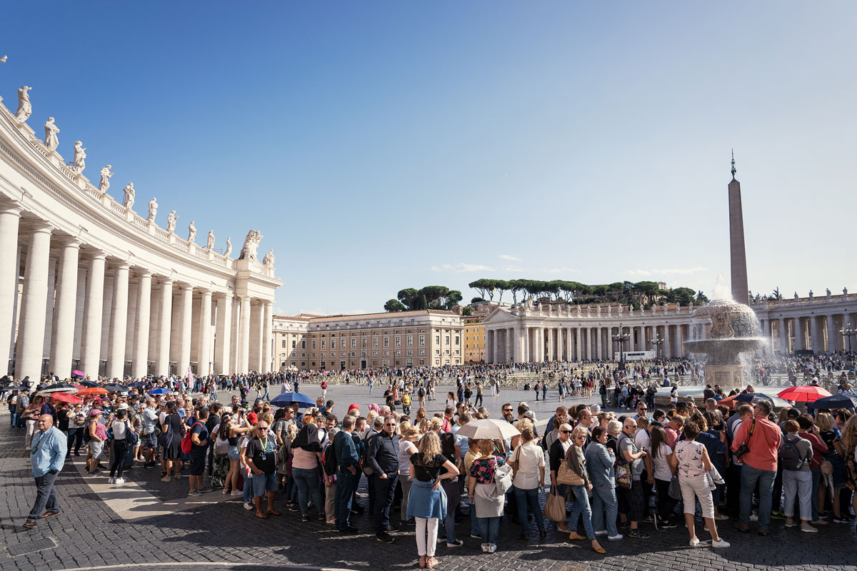 Petersdom Warteschlange
