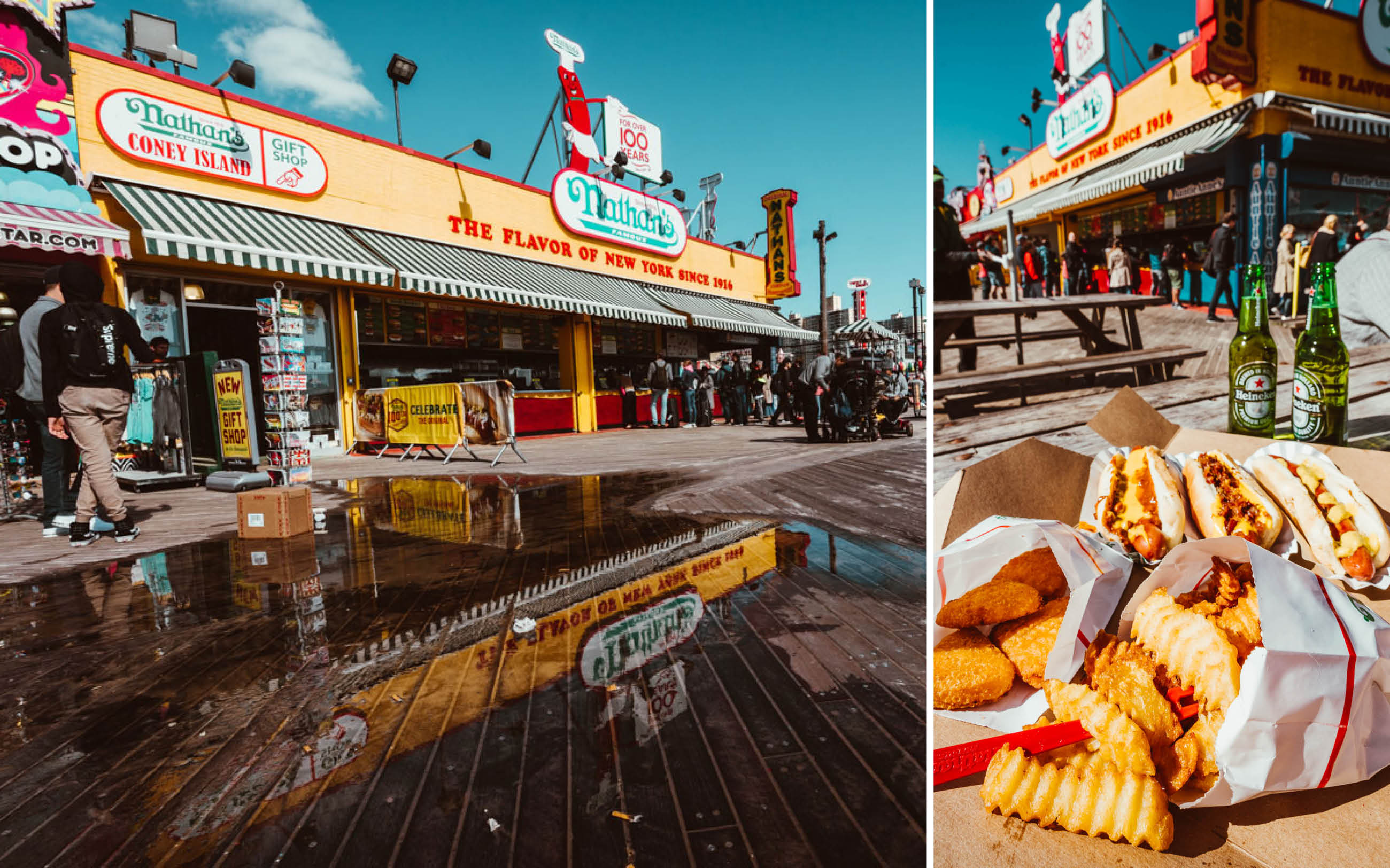 New York und Essen? Hot Dogs bei Nathan's sind einmal Pflicht!